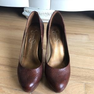 Jessica Simpson brown printed High Heel Women's